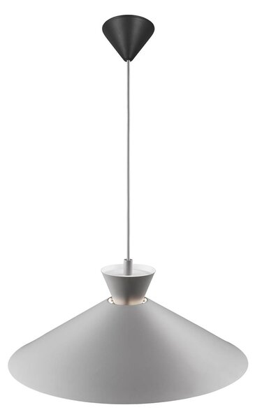 Závesné svietidlo s kovovým tienidlom, sivé, Ø 45 cm