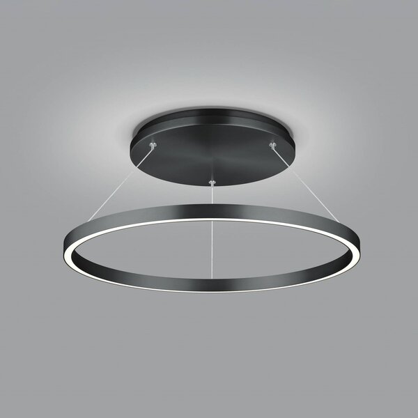 Závesné LED svietidlo Lisa-D, kruhové, čierna