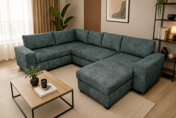 SEDACIA SÚPRAVA, textil, tmavosivá P & B - Sedačky, Online Only