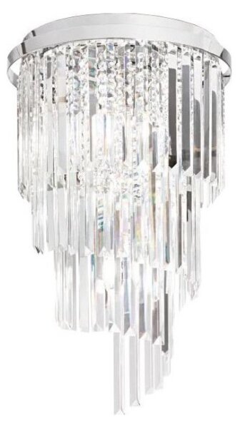 Ideal Lux-Krištáľový prisadený luster CARLTON 8xE14/40W/230V pr.40cm lesklý chróm