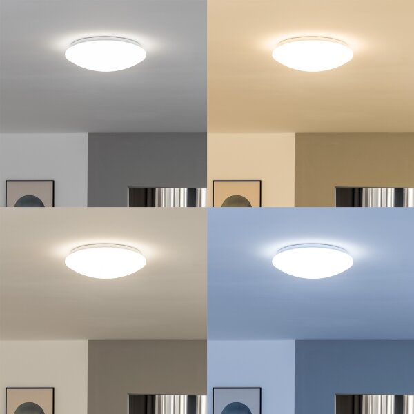 Eglo 33219 - LED RGB stropné svietidlo GIRON-C LED/17W/230V priemer 30 cm biela