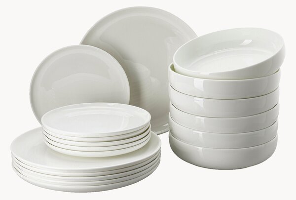 Súprava stolového riadu z čínskeho porcelánu Jade Lift, 6 osôb, 18 ks