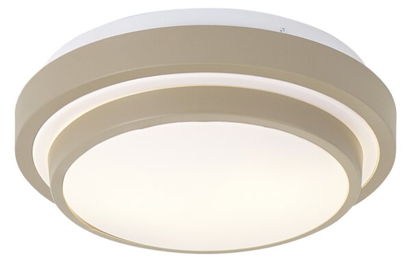 Moderné stropné svietidlo Taupe s bielou 34 cm 2-svetlové IP44 - Walden