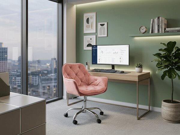 Kancelárske kreslo Q-190 VELVET, staroružové