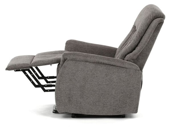 TV-Q8575 GREY2, Výklopné, elektrické, polohovacie kreslo, sivá látka