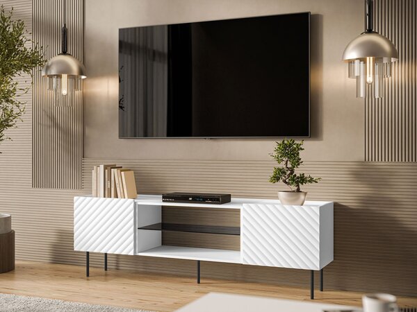 Mirjan24 TV stolík/skrinka Gretzo 180 2D EF, Farby: čierny 5903211344909