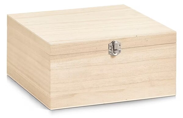 Zeller Present Drevený úložný box s vekom, ZELL, 26 x 26 x 12,5 cm