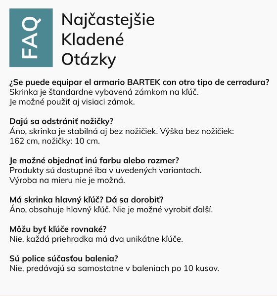 Skriňa BOZP odevná 10-dverová sivo-viacfarebná: BARTEK 1360 x 1720 x 450 mm
