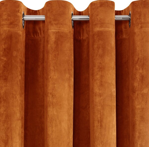 ZATEMŇOVACÍ ZÁVES NA KRÚŽKOCH RIA 140X250 CM ORANŽOVÁ