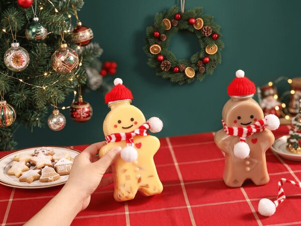 Fľaša na vaječný likér GINGER BUDDY 350 ml, červená/biela