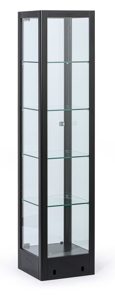 Presklená vitrína, 1800 × 400 × 400 mm, čierna