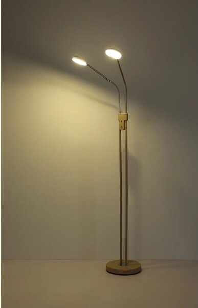 Globo 58504-2SSA-LED stmievateľná stojacia lampa SILVIO 2x6,5W/230V 2700/3350/4000K béžová