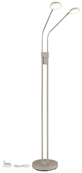 Globo 58504-2SSA-LED stmievateľná stojacia lampa SILVIO 2x6,5W/230V 2700/3350/4000K béžová