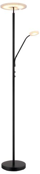 Globo 59093S - Stmievateľná LED podlahová lampa STANFORD 28W/230V + 5W 3000K čierna