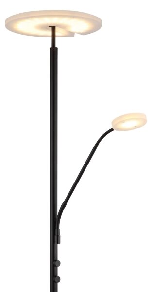 Globo 59093S - Stmievateľná LED podlahová lampa STANFORD 28W/230V + 5W 3000K čierna