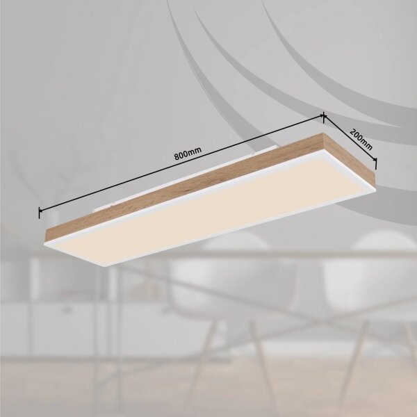 Globo 416080WWD4-CCT - LED stmievateľné stropné svietidlo DORO 24W/230V 20x80 cm + diaľkové ovládanie