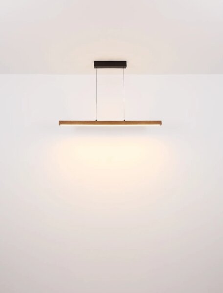 Globo 17015 - LED stmievateľný dotykový luster na lankách OLIVUS LED/24W/230V 3000K hnedá