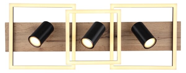 Globo 67305D2 - LED stropné svietidlo KASSU LED/48W/230V + 3xGU10/5W 3000K 27x72 cm