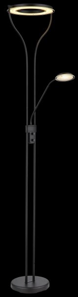 Globo 59038SD - LED stmievateľná stojacia lampa EBRO 20W/230V + 4W 3000K čierna