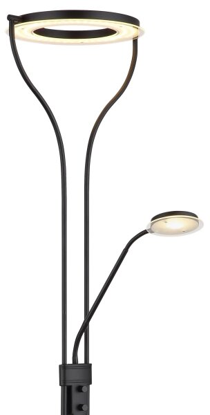 Globo 59038SD - LED stmievateľná stojacia lampa EBRO 20W/230V + 4W 3000K čierna