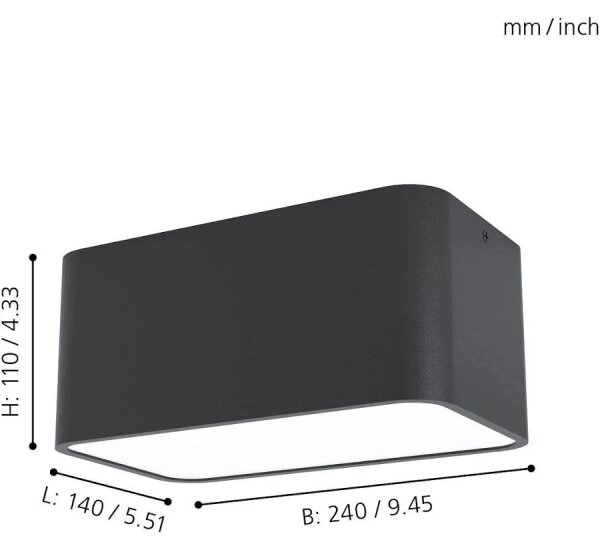 Eglo 99284 - Stropné svietidlo GRIMASOLA 2xE27/28W/230V