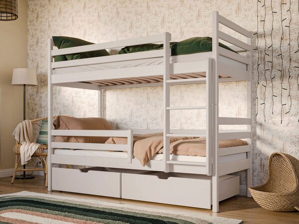 Mirjan24 Poschodová posteľ Aero, Rozmer postele: 90x200 cm, 049-farby: biela 5903211107979