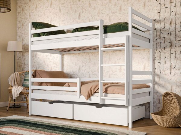 Mirjan24 Poschodová posteľ Aero, Rozmer postele: 90x200 cm, 049-farby: biela 5903211107979