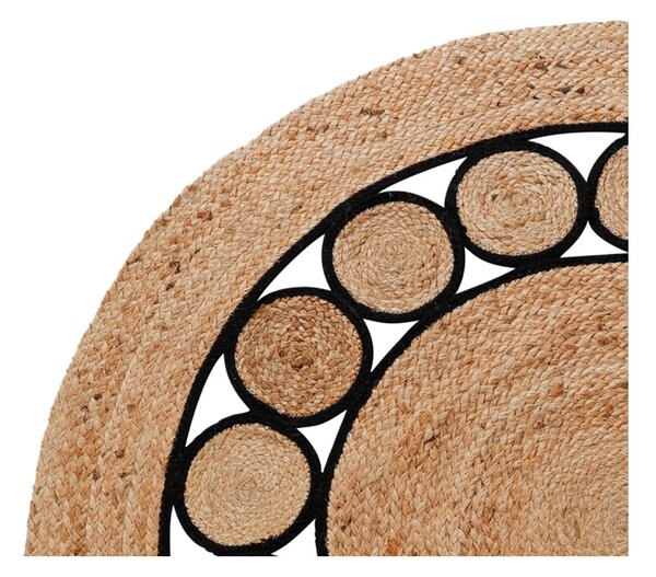 Koberec Jute, (fi) 120 cm, hnedá/čierna