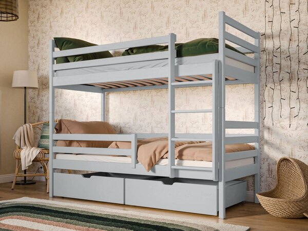 Mirjan24 Poschodová posteľ Aero, Rozmer postele: 90x200 cm, 049-farby: biela 5903211107979