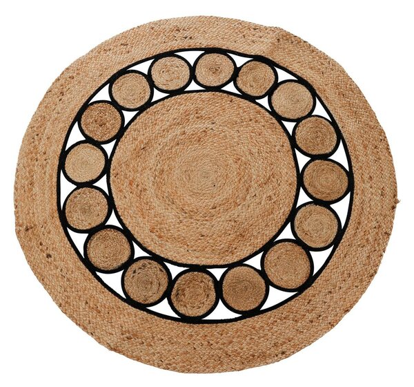 Koberec Jute, (fi) 120 cm, hnedá/čierna