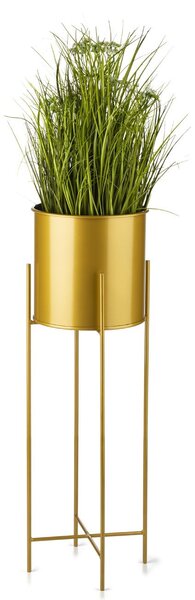 KOVOVÝ KVETINÁČ SO STOJANOM GOLDEN 75X21 CM ZLATÁ
