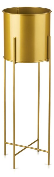 KOVOVÝ KVETINÁČ SO STOJANOM GOLDEN 75X21 CM ZLATÁ