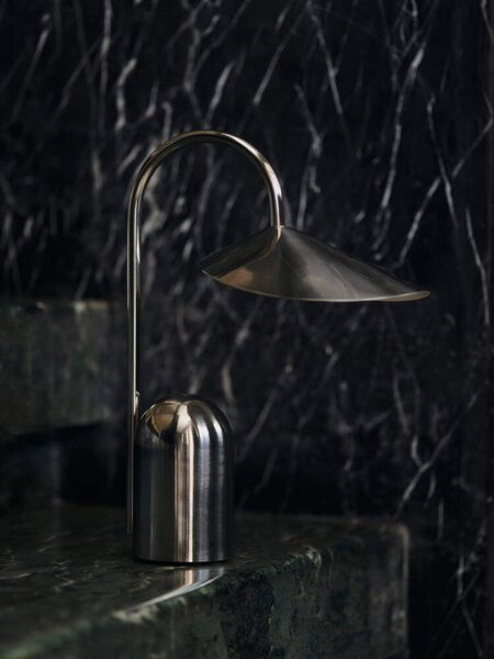 Ferm Living Prenosná lampa Arum, stainless steel 1104272108