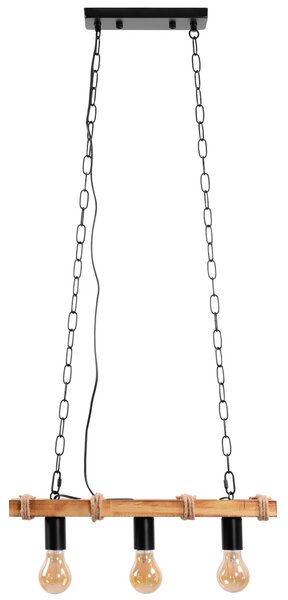 Toolight BOHO LINE, 3-bodové závesné svietidlo 3xE27 APP1319-3CP, hnedá-čierna, OSW-02461