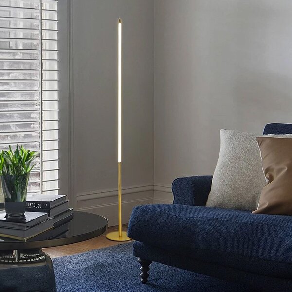 Toolight Toolight, LED podlahová lampa 145cm, 12W, APP1416-F, zlatá lesklá, OSW-05416