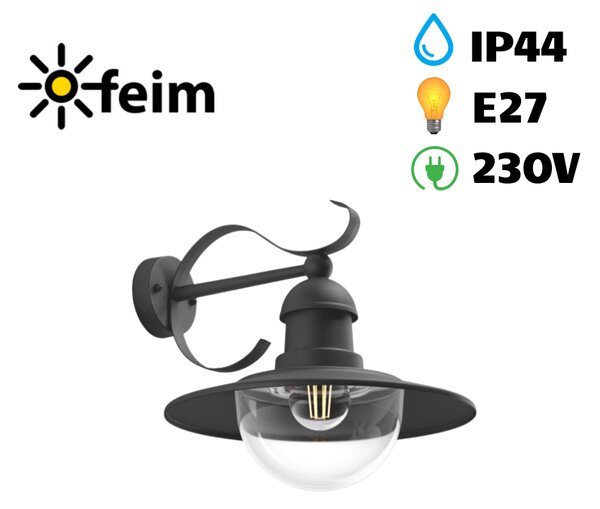 Philips 01816/30/PN Topiary nástenné svietidlo čierne 1x E27 IP44
