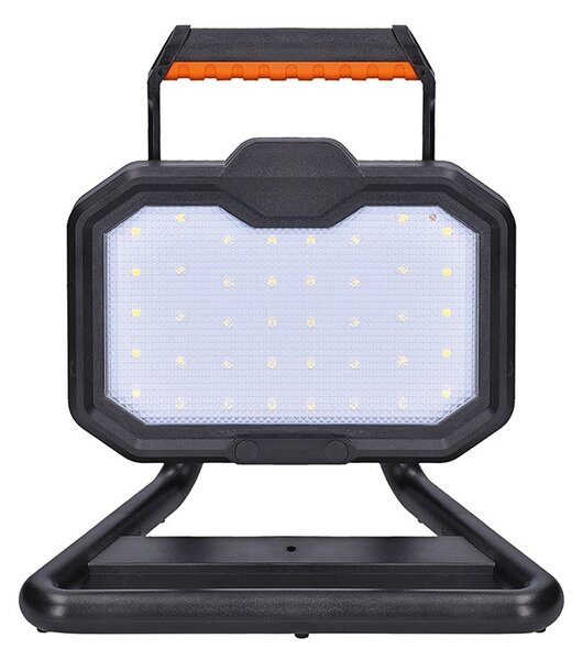 SOLIGHT LED reflektor 20W, prenosný, nabíjací, 2000lm, oranžovo-čierny