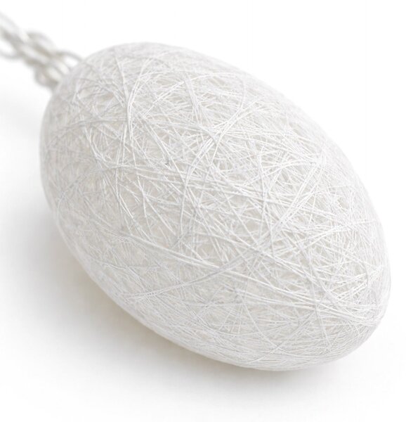 LED svetelná reťaz Eggs, 1,6 m, biela