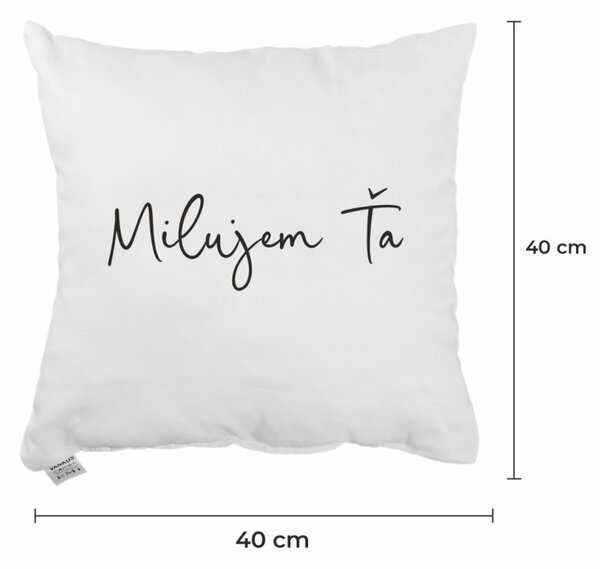 Dekoratívny vankúš Milujem ťa 40x40 cm EMI