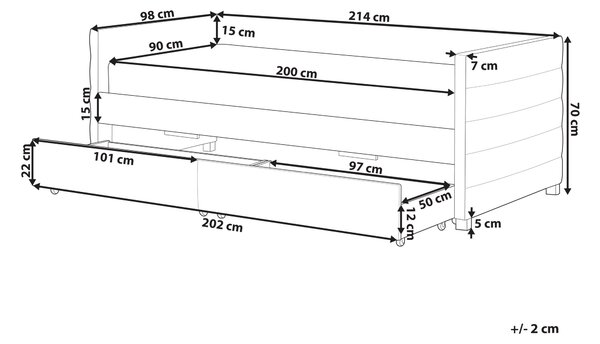 Posteľ svetlosivá zamatové čalúnenie jednolôžko 90 x 200 cm lamelový rošt zásuvky úložný priestor moderný štýl