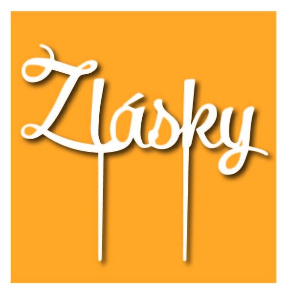 Plastový zápich -na tortu ozdoba na tortu "Z lásky" - Rozmer 190 x 166 mm l SENTOP ZAPICH004