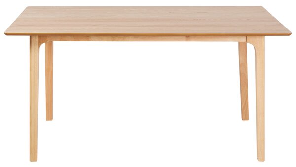Jedálenský stôl svetlý jaseň MDF 160 x 90 cm jaseňová dýhovaná vrchná doska moderný dizajn kuchynský stôl