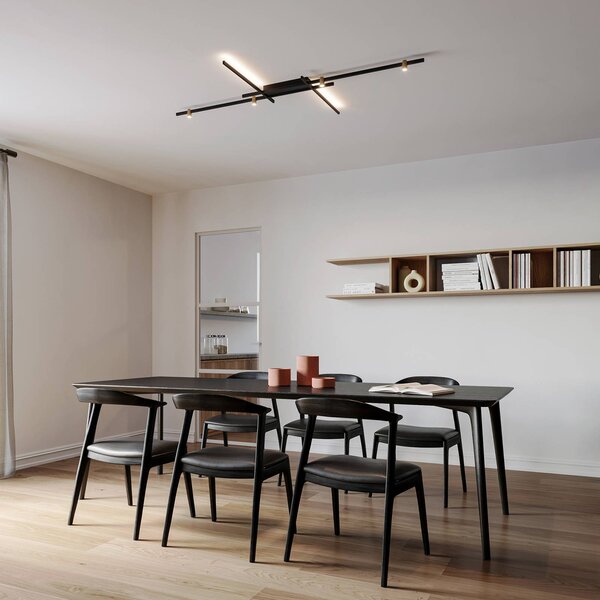 WEVER & DUCRÉ LED žiarovka Trace Grid 2.0 čierna/béžová 927, Čierna, Obývacia izba / jedáleň, Hliník, Moderný, Stropné svetlo