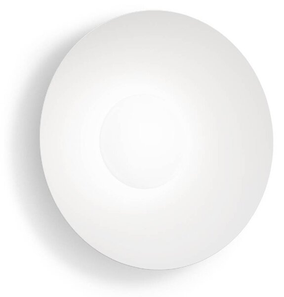 Wever & Ducré Lighting WEVER DUCRÉ LED nástenné svetlo Clea 1.0 biele Ø 35 cm 2700 K, Biela / opálová, Obývacia izba / jedáleň, Hliník, Nástenné svietidlo