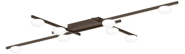 Wever & Ducré Lighting WEVER DUCRÉ stropné LED svetlo Perlez Grid 1.0 bronzová 927, Hnedá / staromosadz, Obývacia izba / jedáleň, Hliník, Moderný, Stropné svetlo