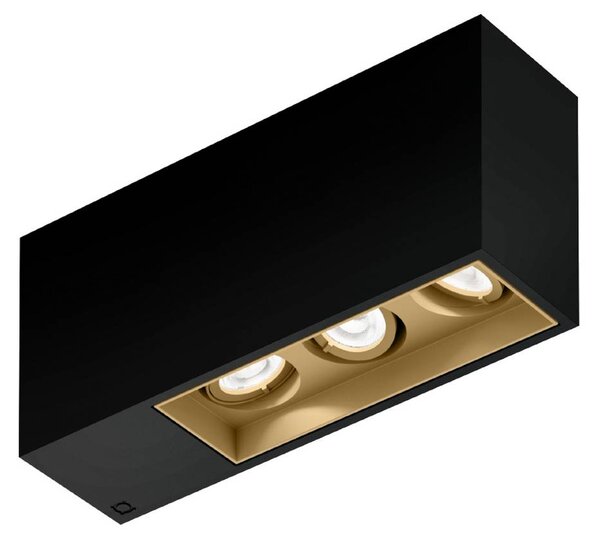 WEVER & DUCRÉ Downlight Planopetit 3.0 čierna/béžová 927 stmievateľné, Čierna, Chodba, Hliník, Moderný, Stropné svetlo