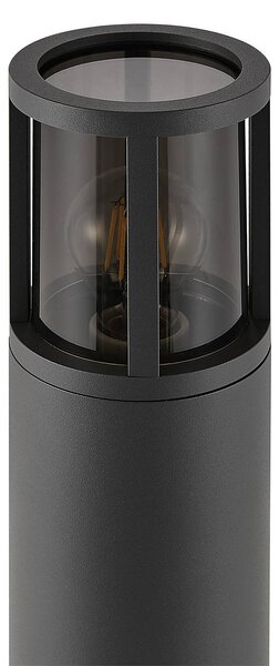 Deko-Light Chodníkové svetlo Facado II, výška 65 cm, sivé/dymové, Ø 11 IP65, Hliník / sivá / zinok, Hliník, Moderný, Osvetlenie príjazdovej cesty