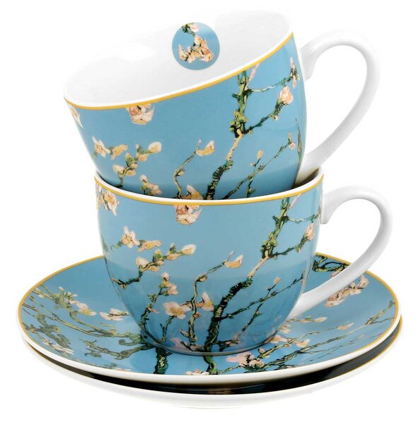 Porcelánová šálka s podšálkou Van Gogh Almond Blossom 250 ml sada 2ks