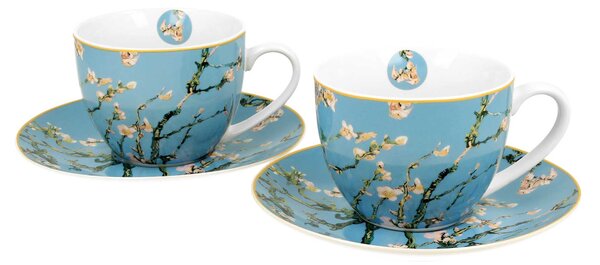 Porcelánová šálka s podšálkou Van Gogh Almond Blossom 250 ml sada 2ks