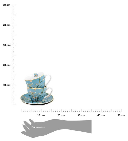 Porcelánová šálka s podšálkou Van Gogh Almond Blossom 250 ml sada 2ks